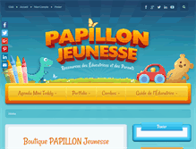 Tablet Screenshot of papillonjeunesse.com